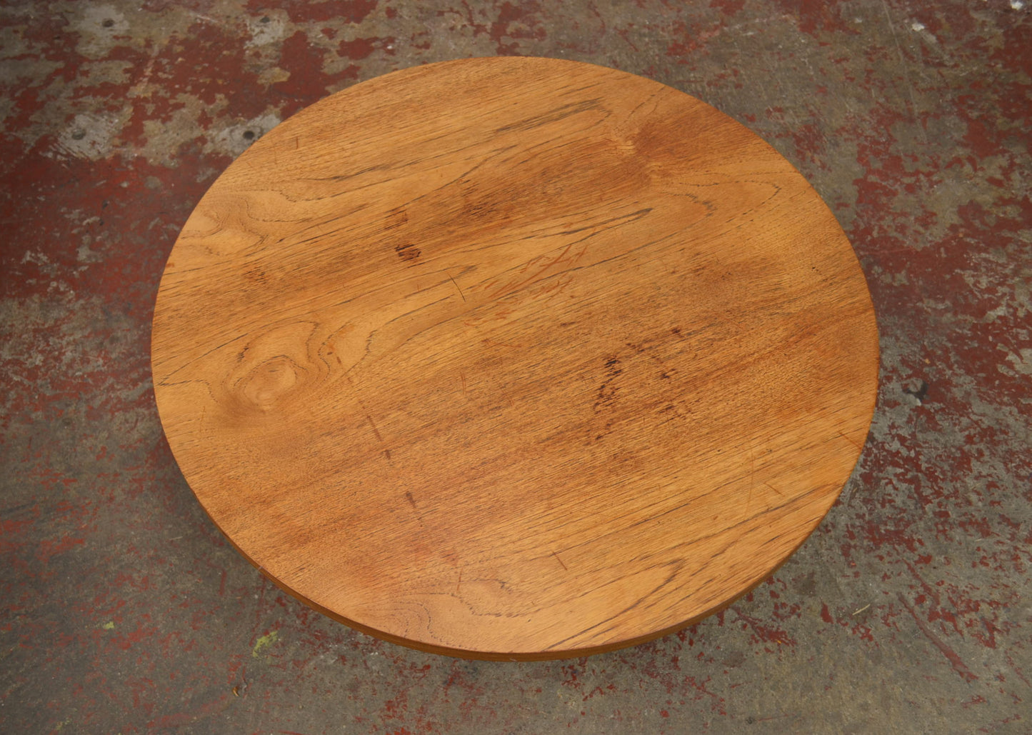 Vintage 1970s Rare Circular Coffee Table