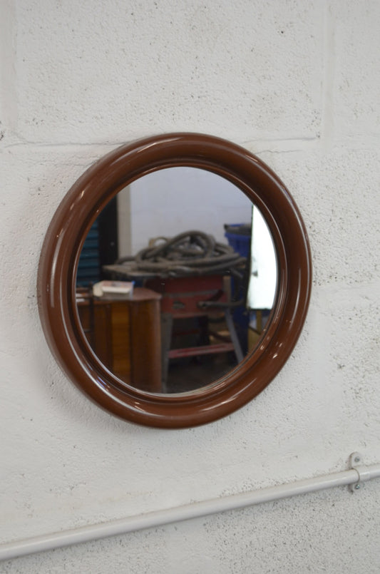 Vintage Circular Wall Mirror by Crayonne