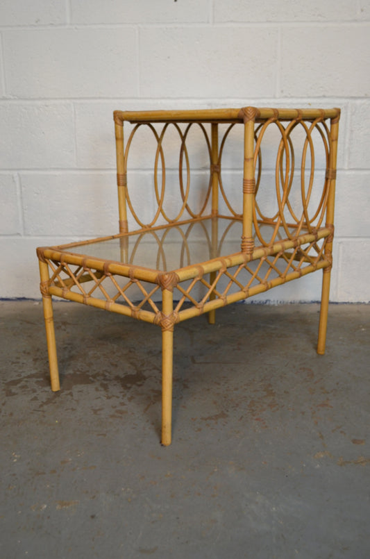Vintage Bamboo Side Table