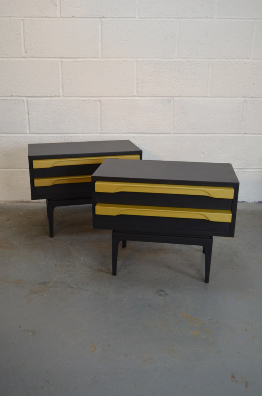 Vintage Pair Of Italian Bedside Drawers