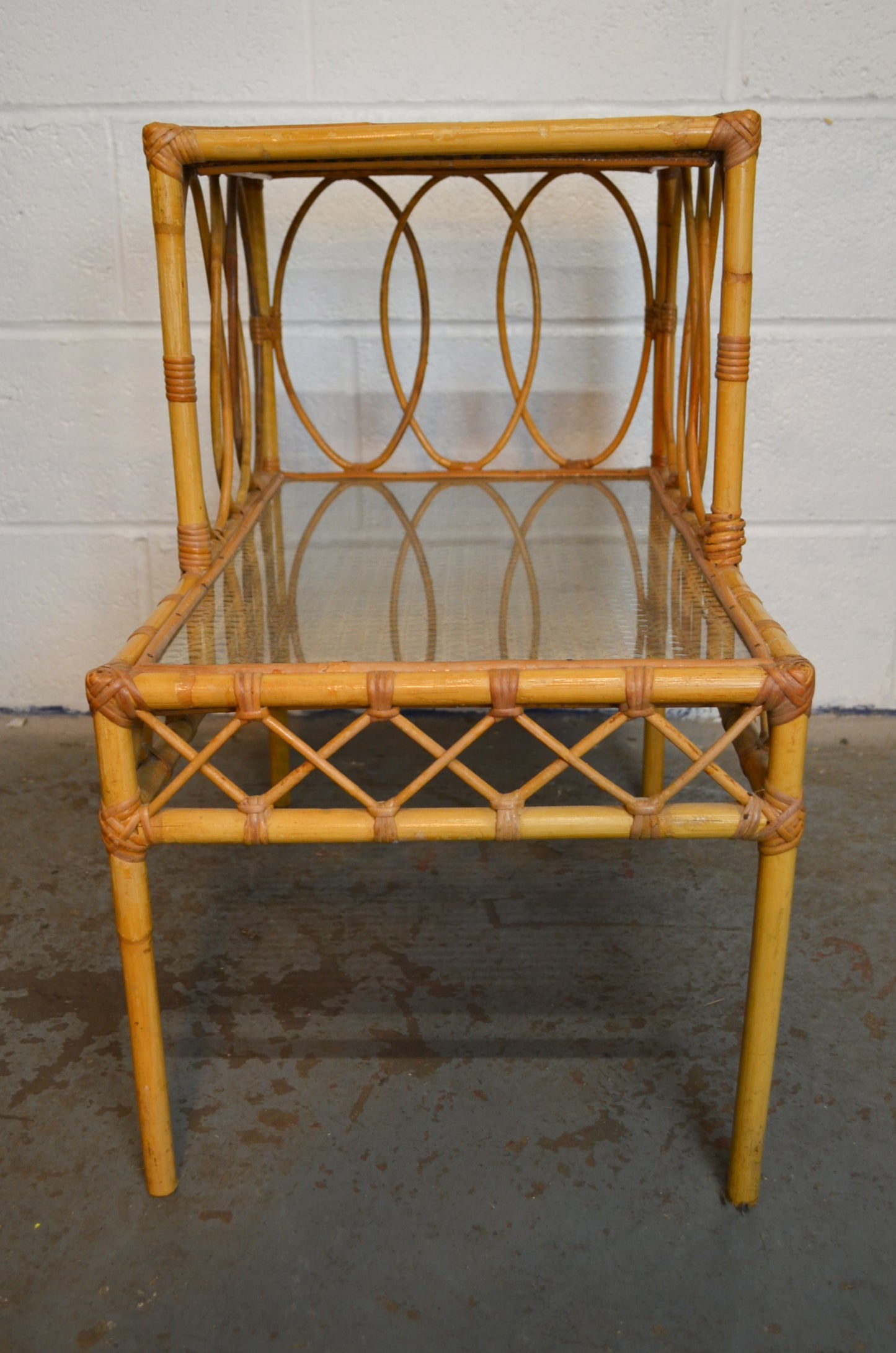 Vintage Bamboo Side Table