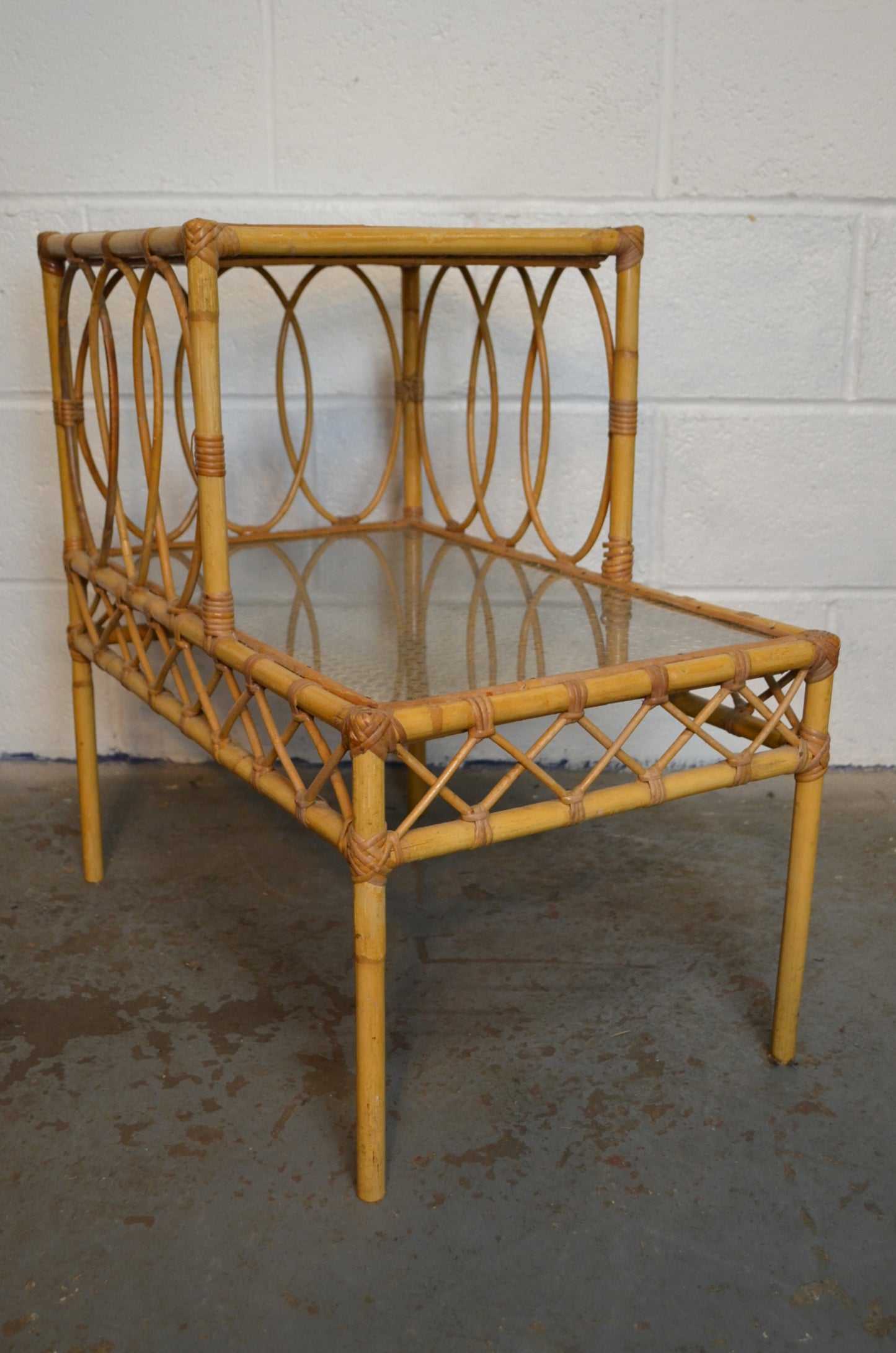 Vintage Bamboo Side Table