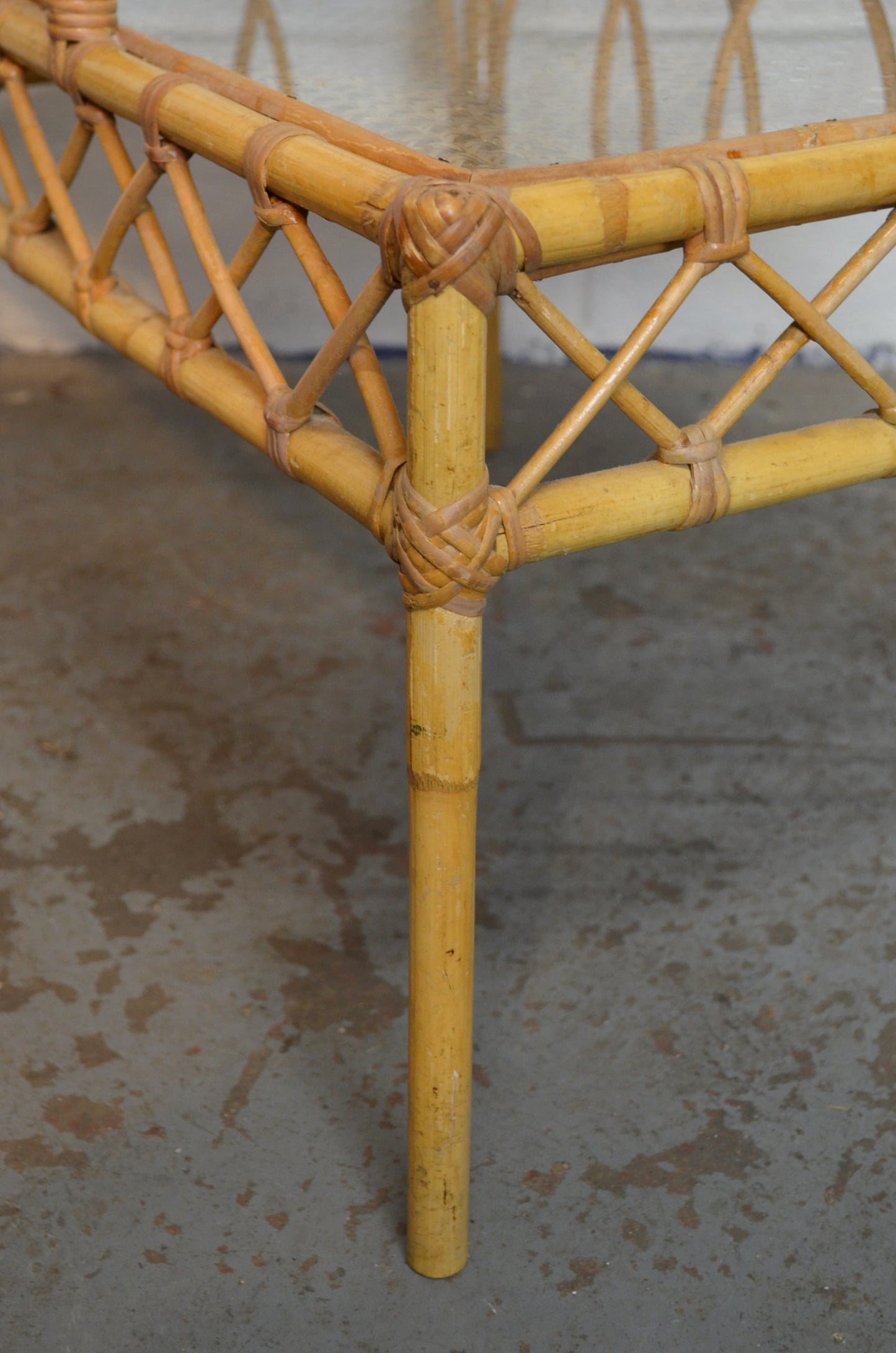 Vintage Bamboo Side Table