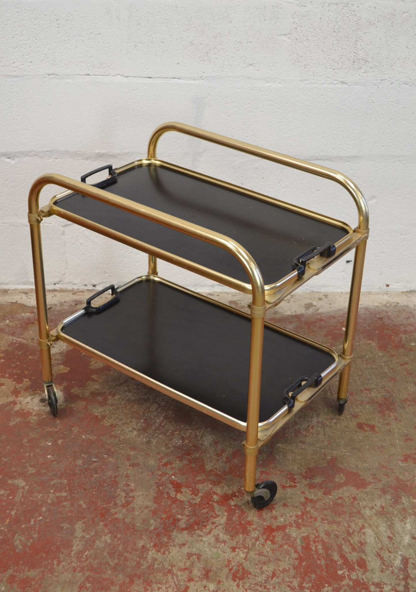 Vintage Gold Trolley/Bar Cart By Lumium