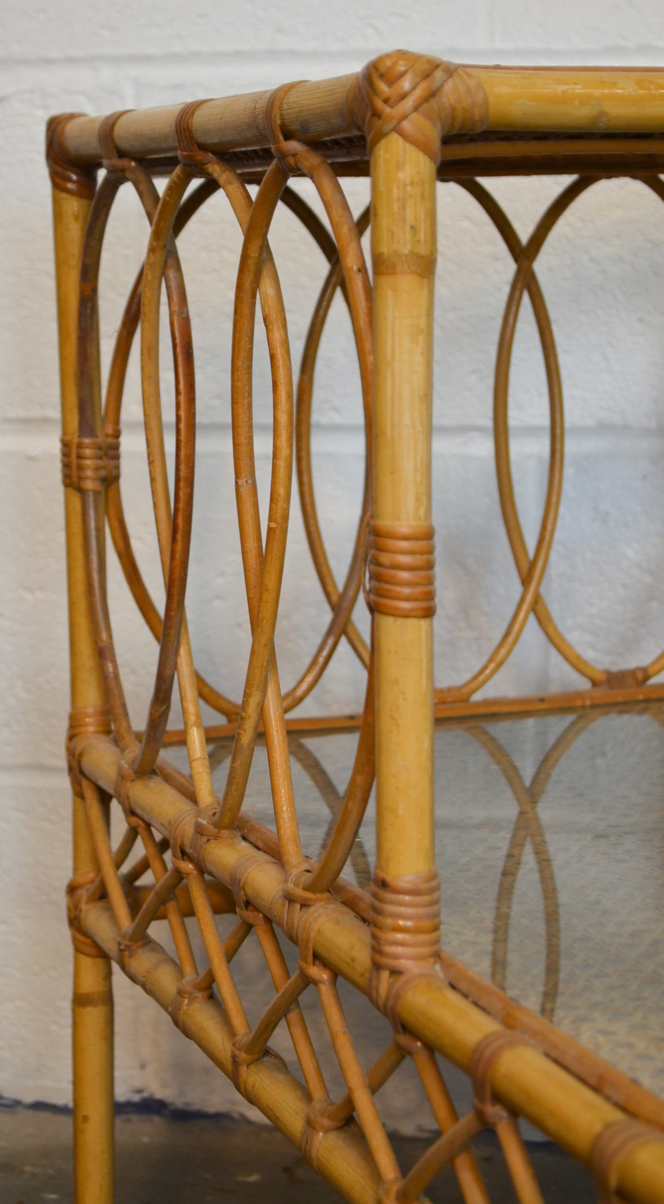 Vintage Bamboo Side Table