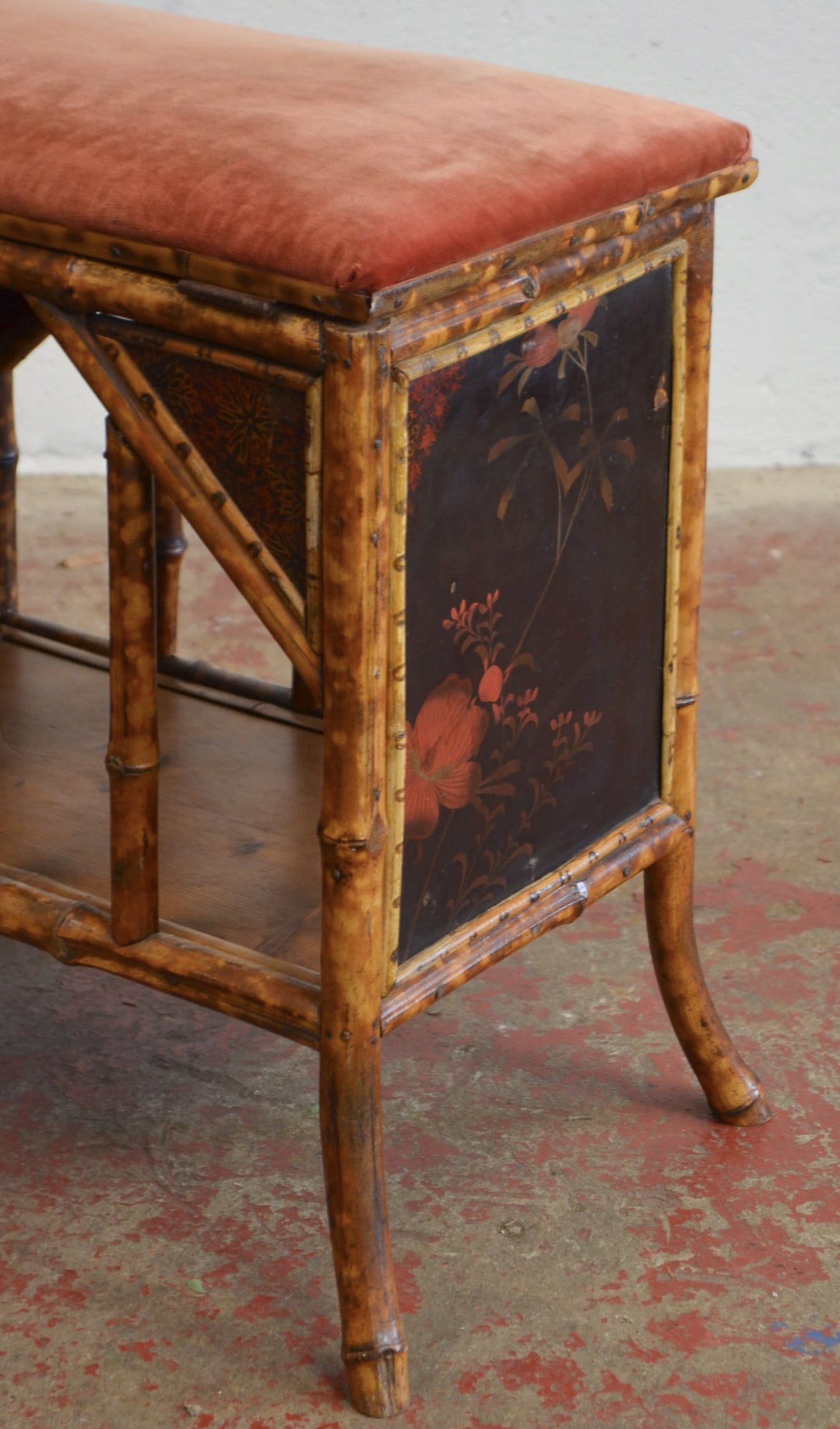 A 19th Century Victorian Aesthetic Period Sewing Box / Stool