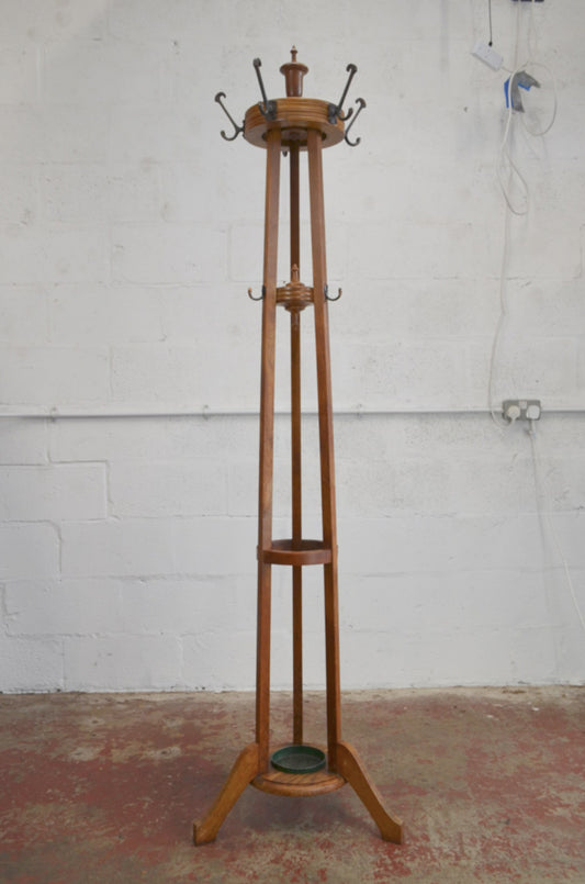 Edwardian Coat Stand With Umbrella Rack