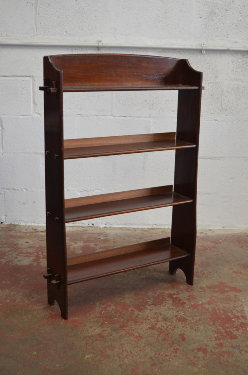 Arts & Crafts Inspired Mahogany Open Bookcase