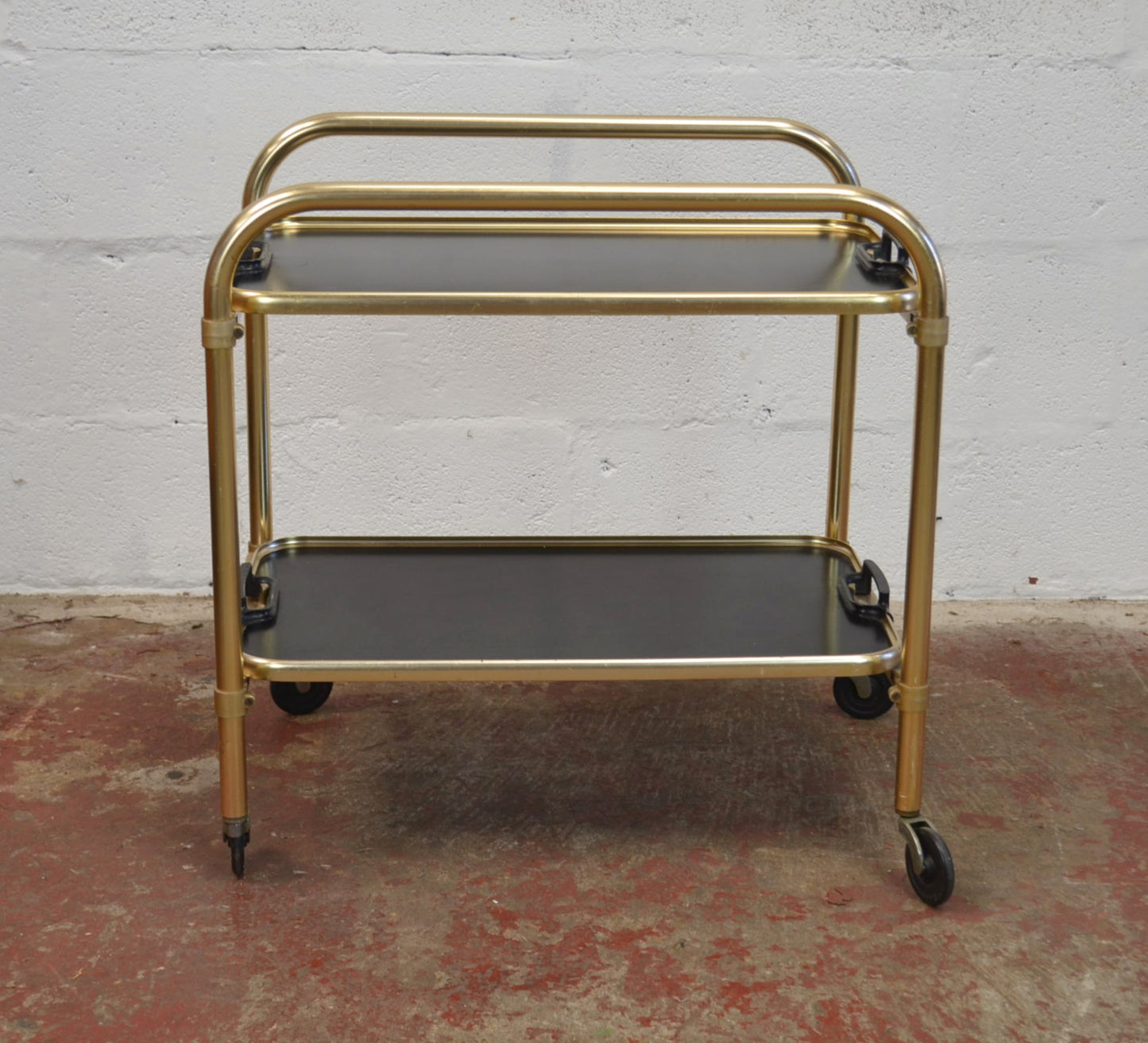 Vintage Gold Trolley/Bar Cart By Lumium