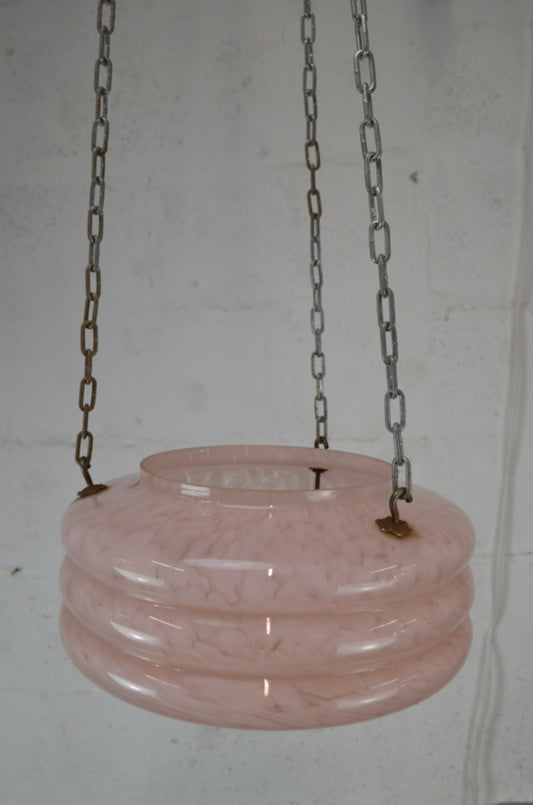Vintage Pink/Cream Ceiling Light (fly catcher)