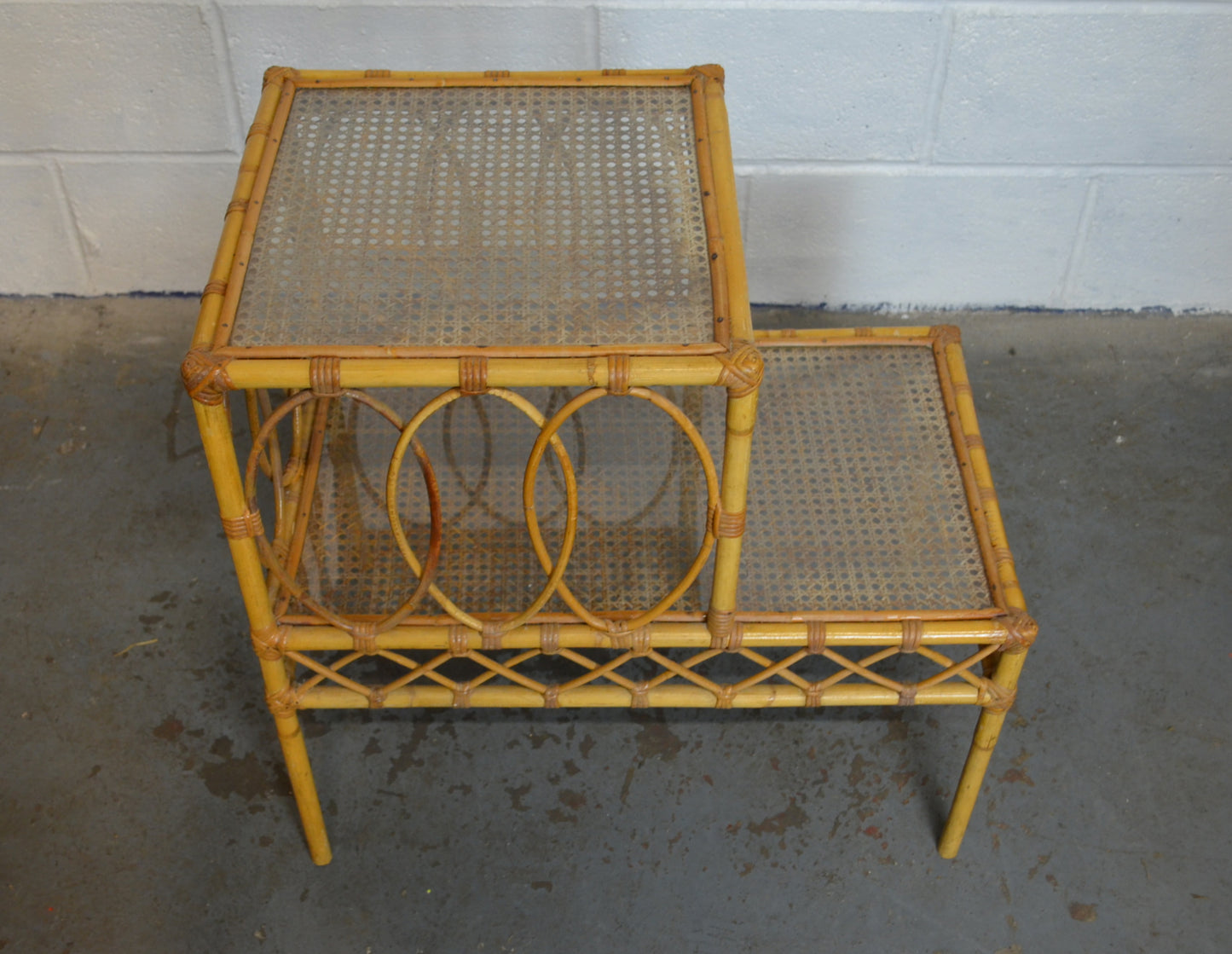 Vintage Bamboo Side Table