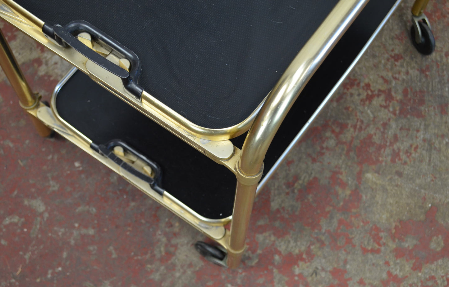Vintage Gold Trolley/Bar Cart By Lumium