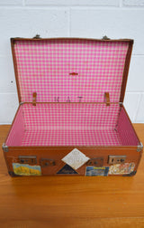 Vintage Suitcase With Stickers