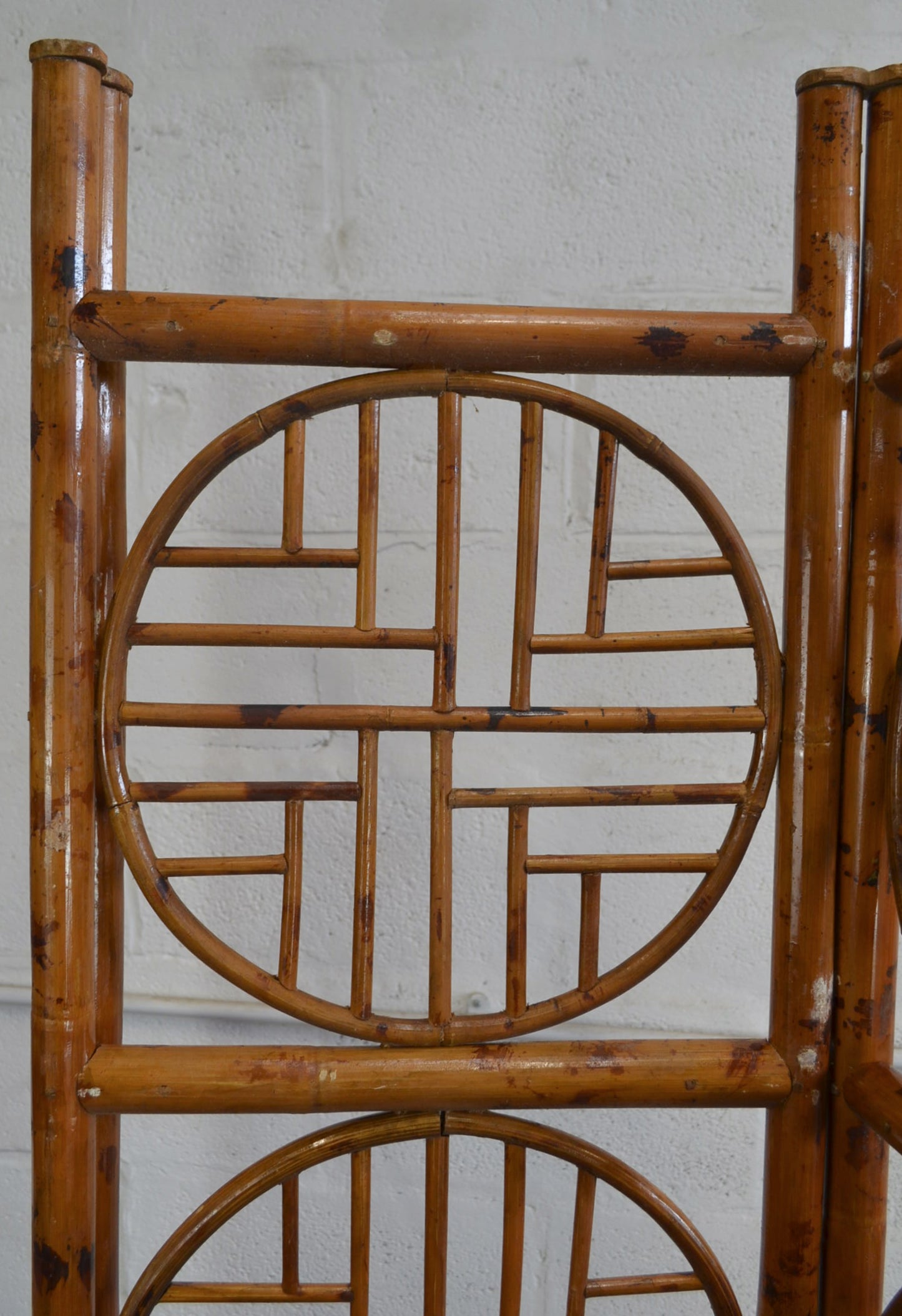 Vintage Bamboo Rattan Room Divider/Folding Screen