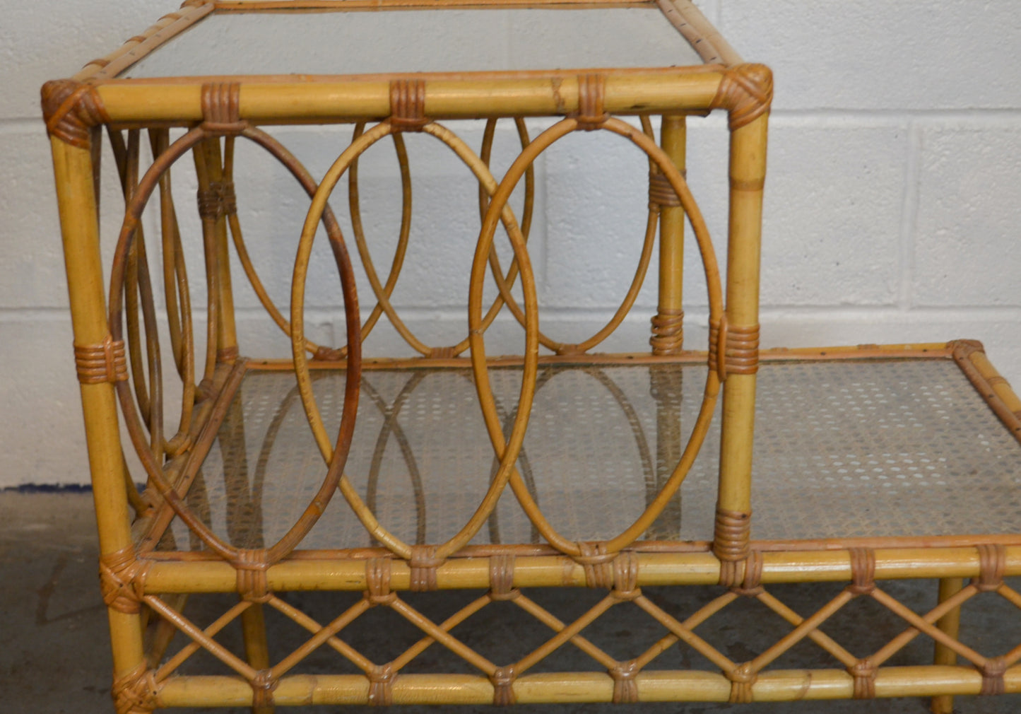 Vintage Bamboo Side Table