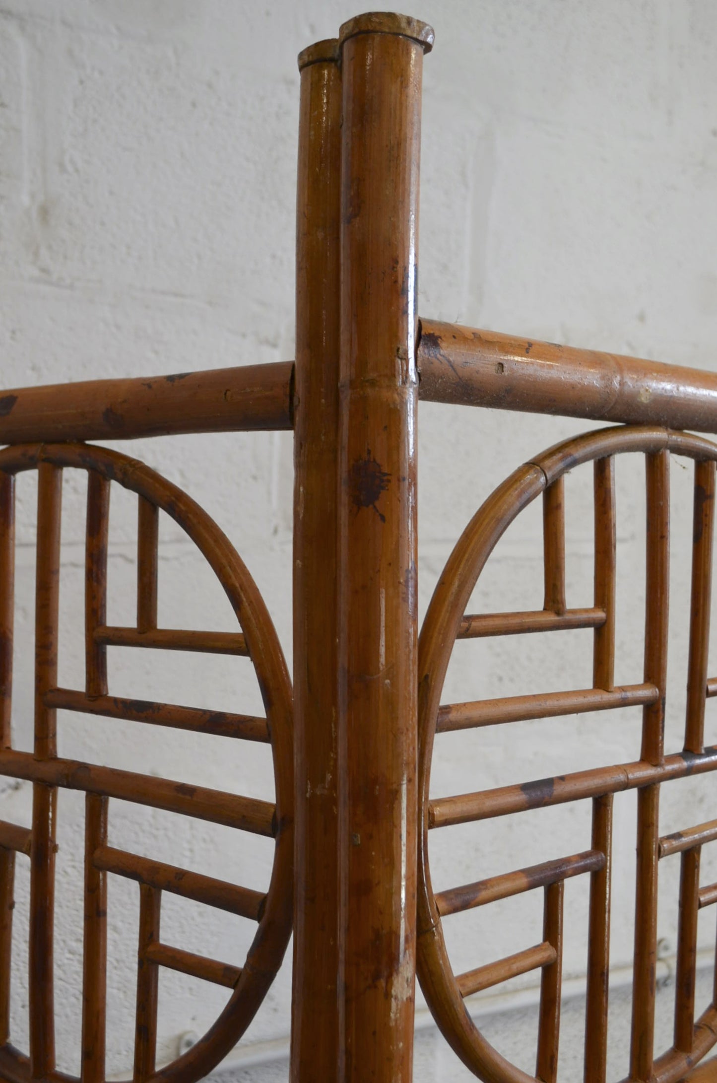 Vintage Bamboo Rattan Room Divider/Folding Screen