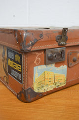 Vintage Suitcase With Stickers