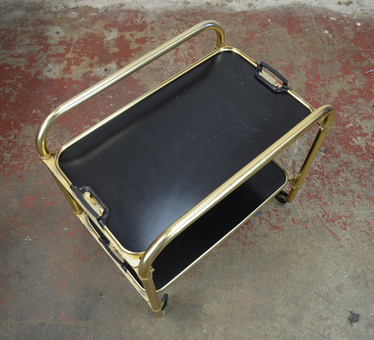 Vintage Gold Trolley/Bar Cart By Lumium