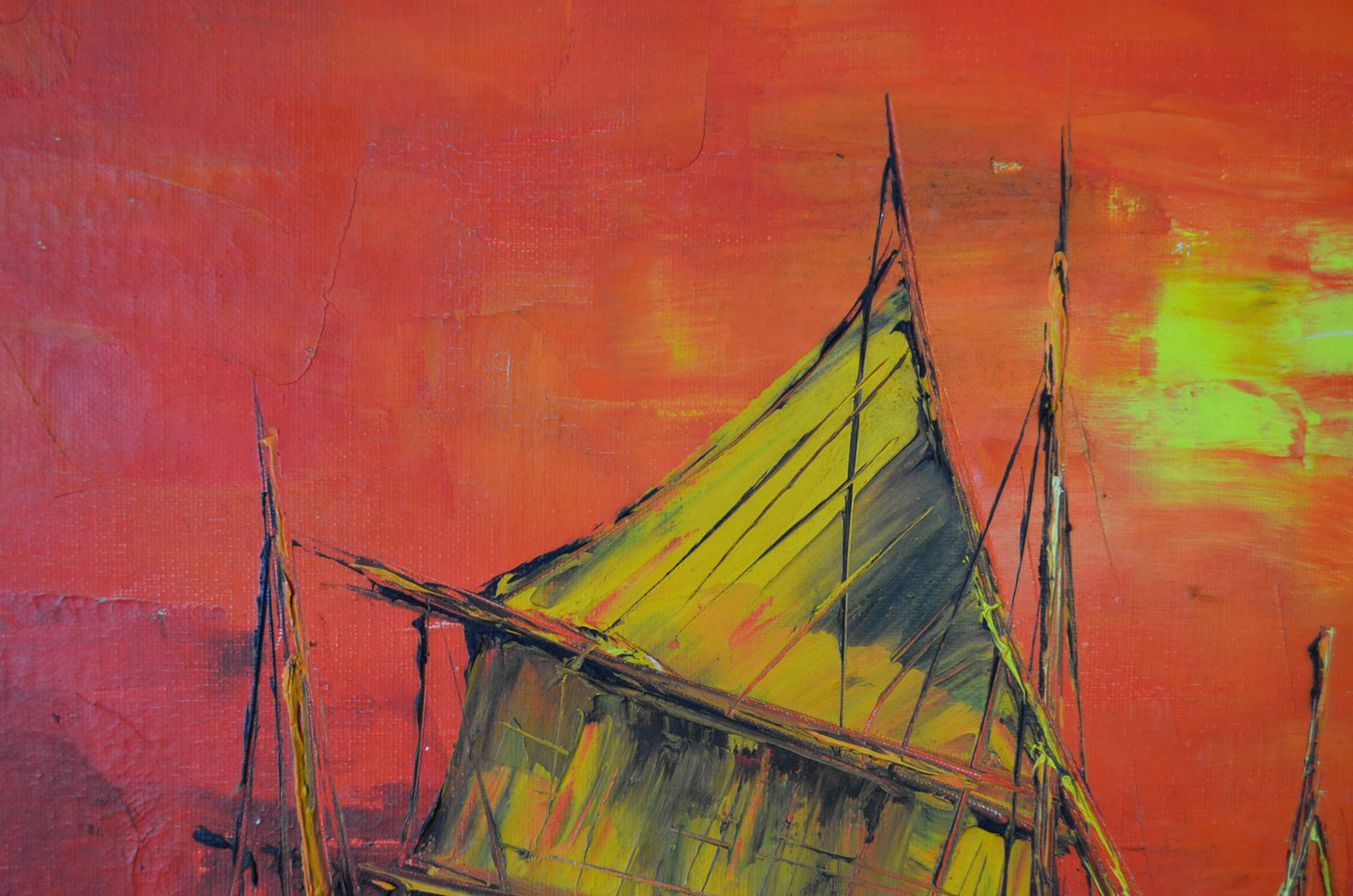 Vintage Seascape Oil On Board - Ricky Leung