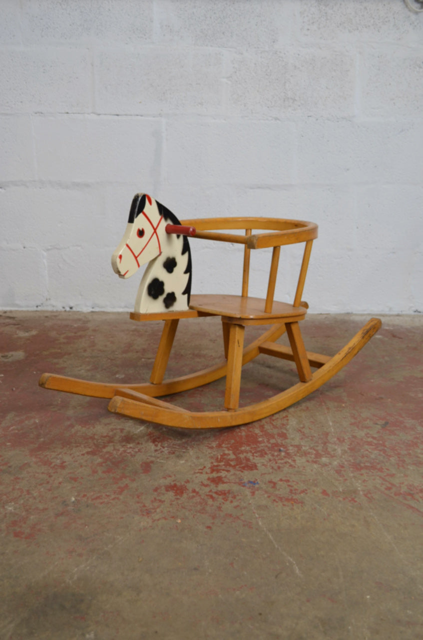 Vintage Mid Century Toddlers Rocking Horse