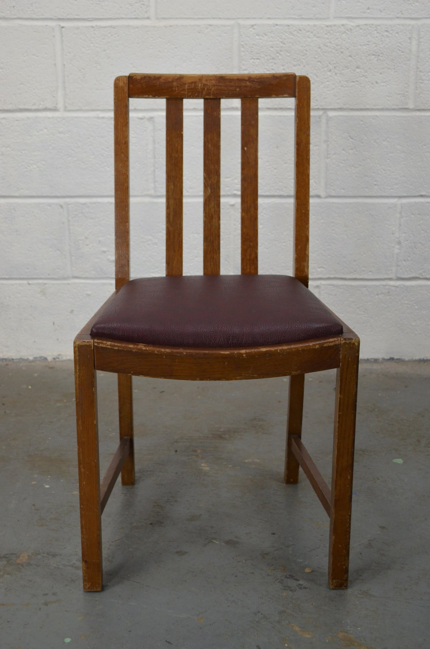 A Set Of Four Vintage Oak Dining Chairs (SAVE)
