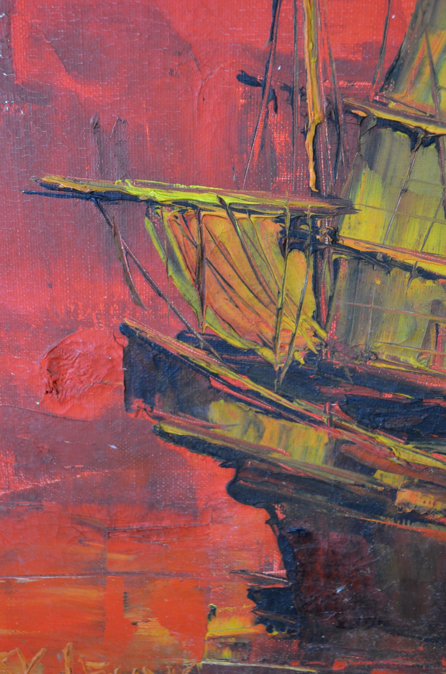 Vintage Seascape Oil On Board - Ricky Leung