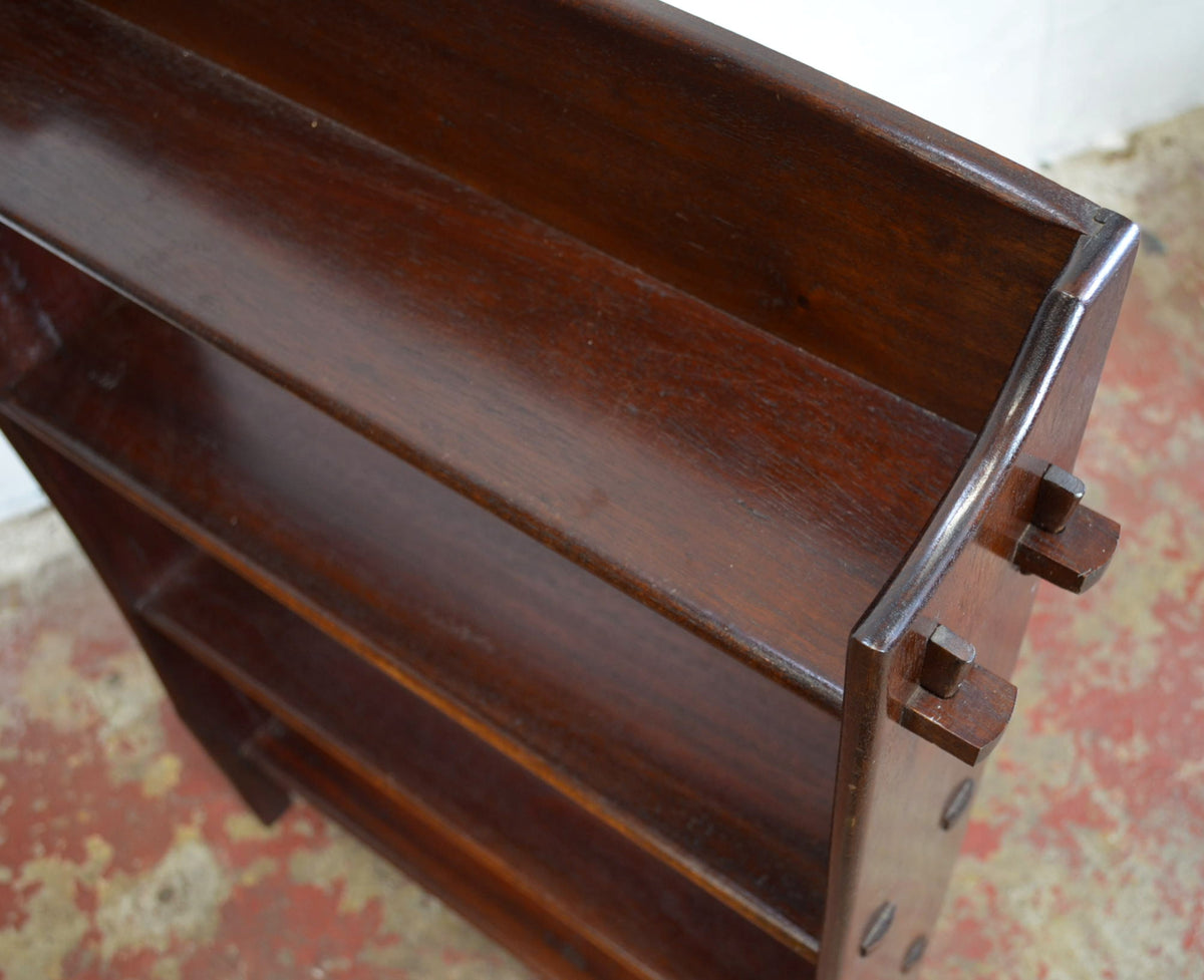 Arts & Crafts Inspired Mahogany Open Bookcase