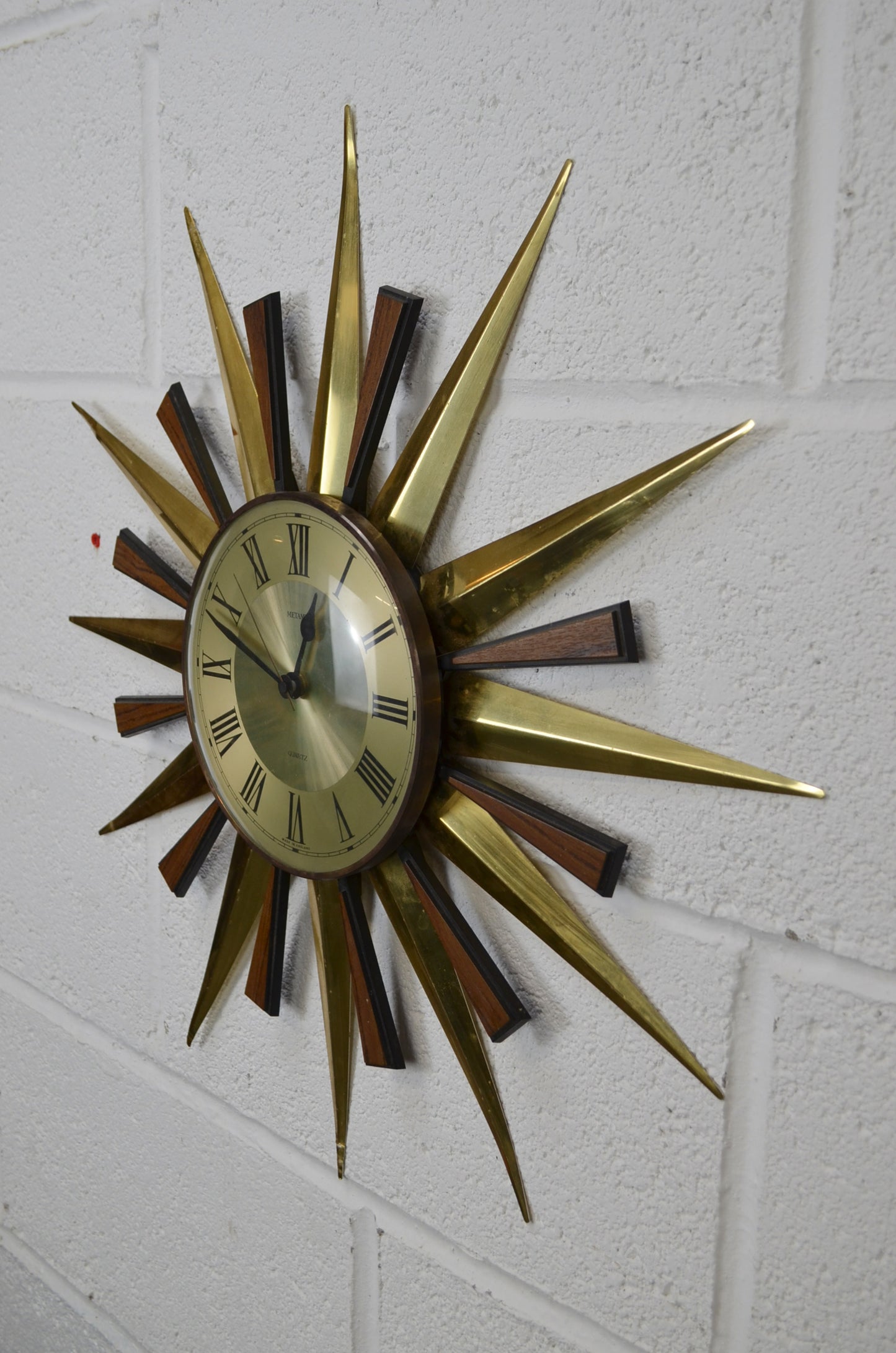 Vintage Sunburst Wall Clock