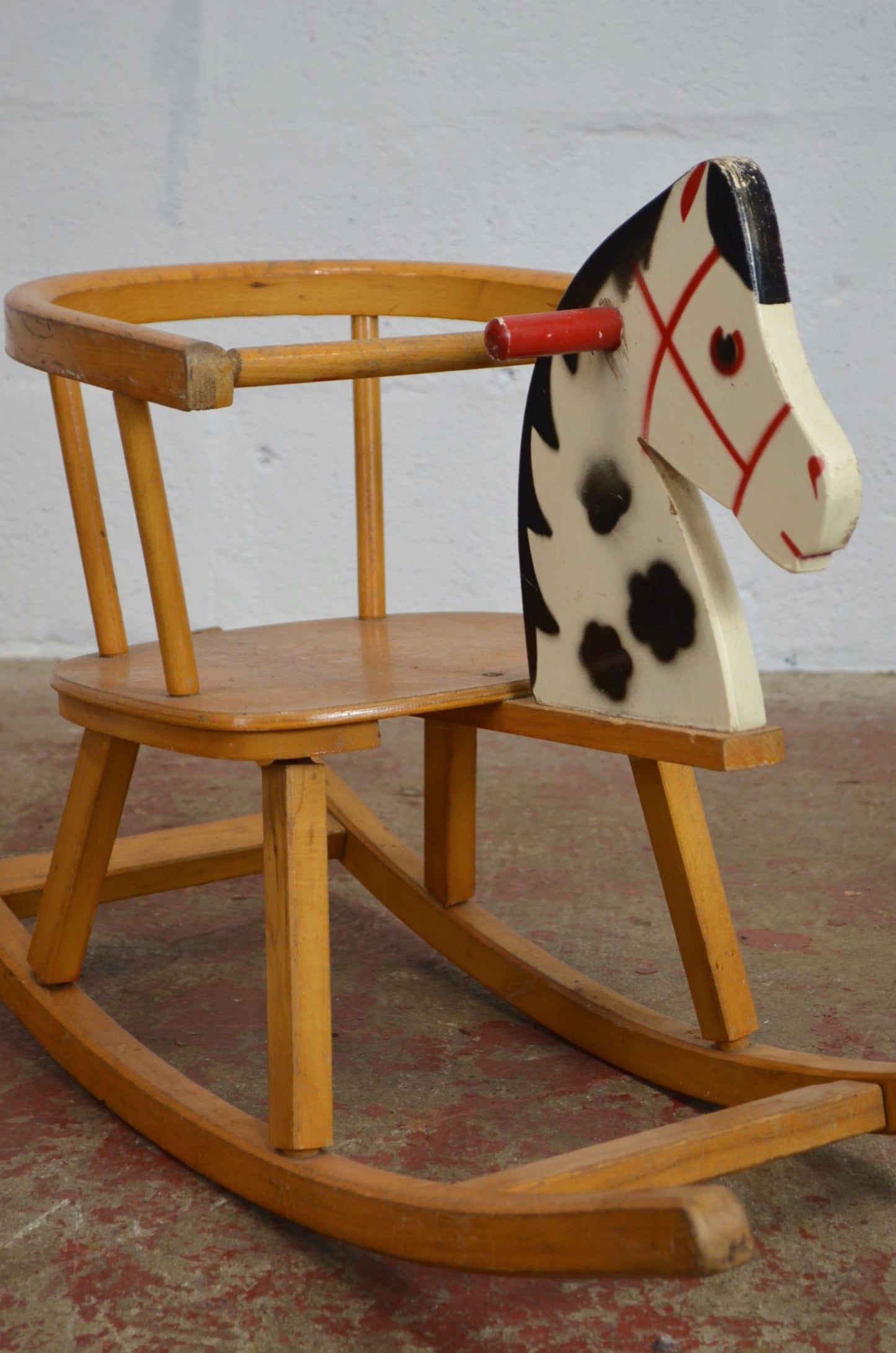 Vintage Mid Century Toddlers Rocking Horse