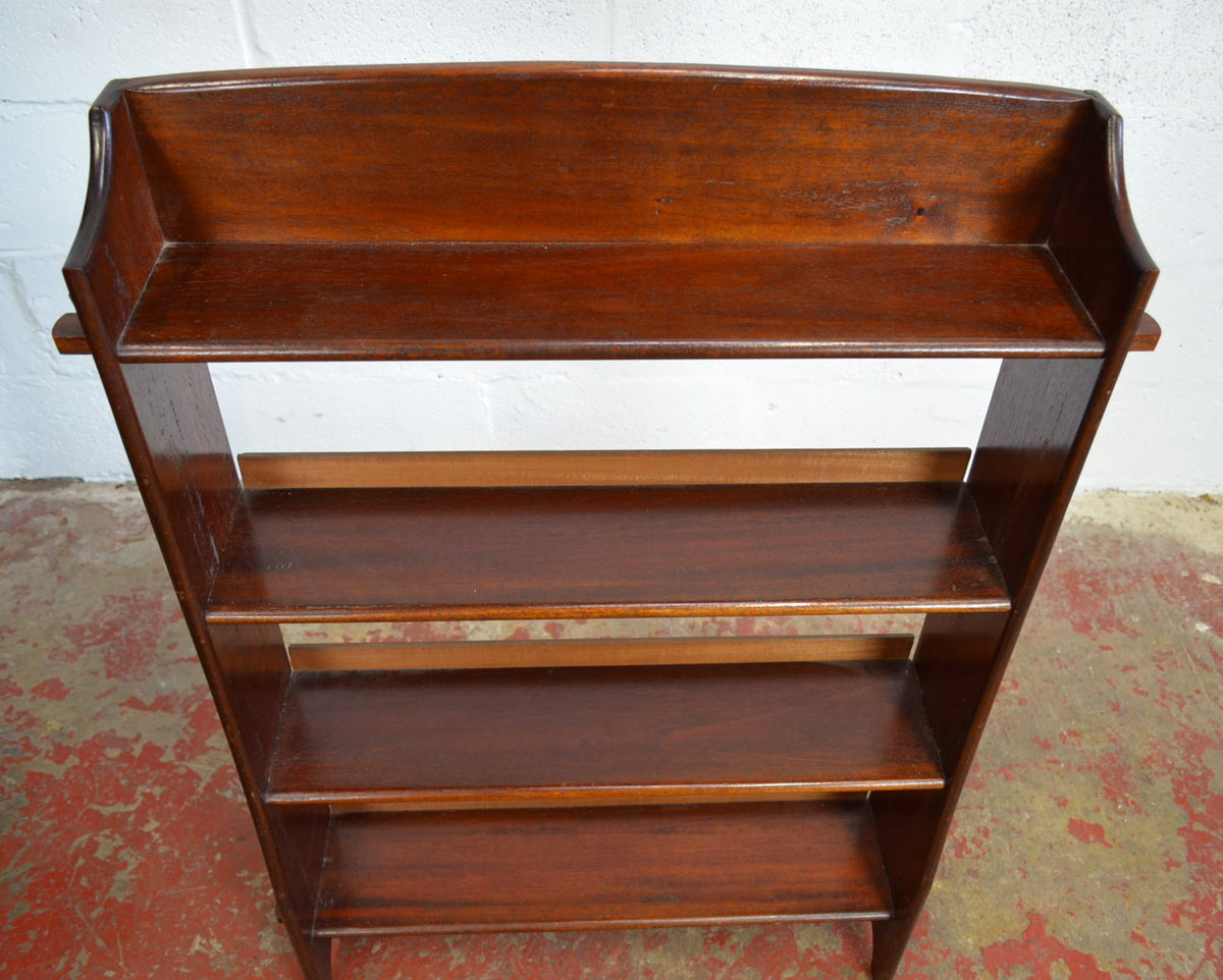 Arts & Crafts Inspired Mahogany Open Bookcase