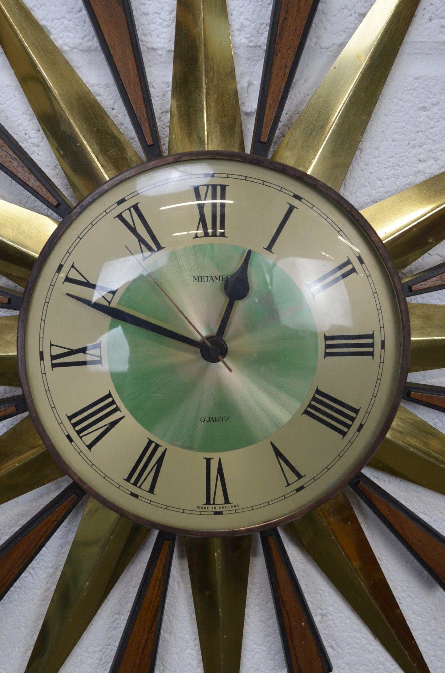 Vintage Sunburst Wall Clock