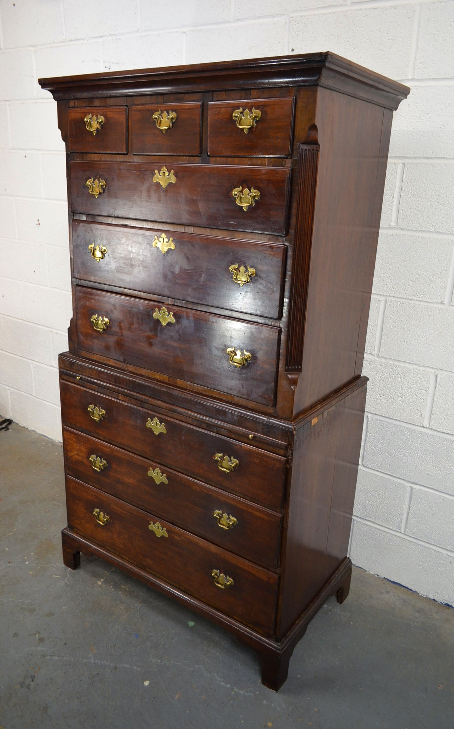 18th Century George III Mahogany Chest On Chest