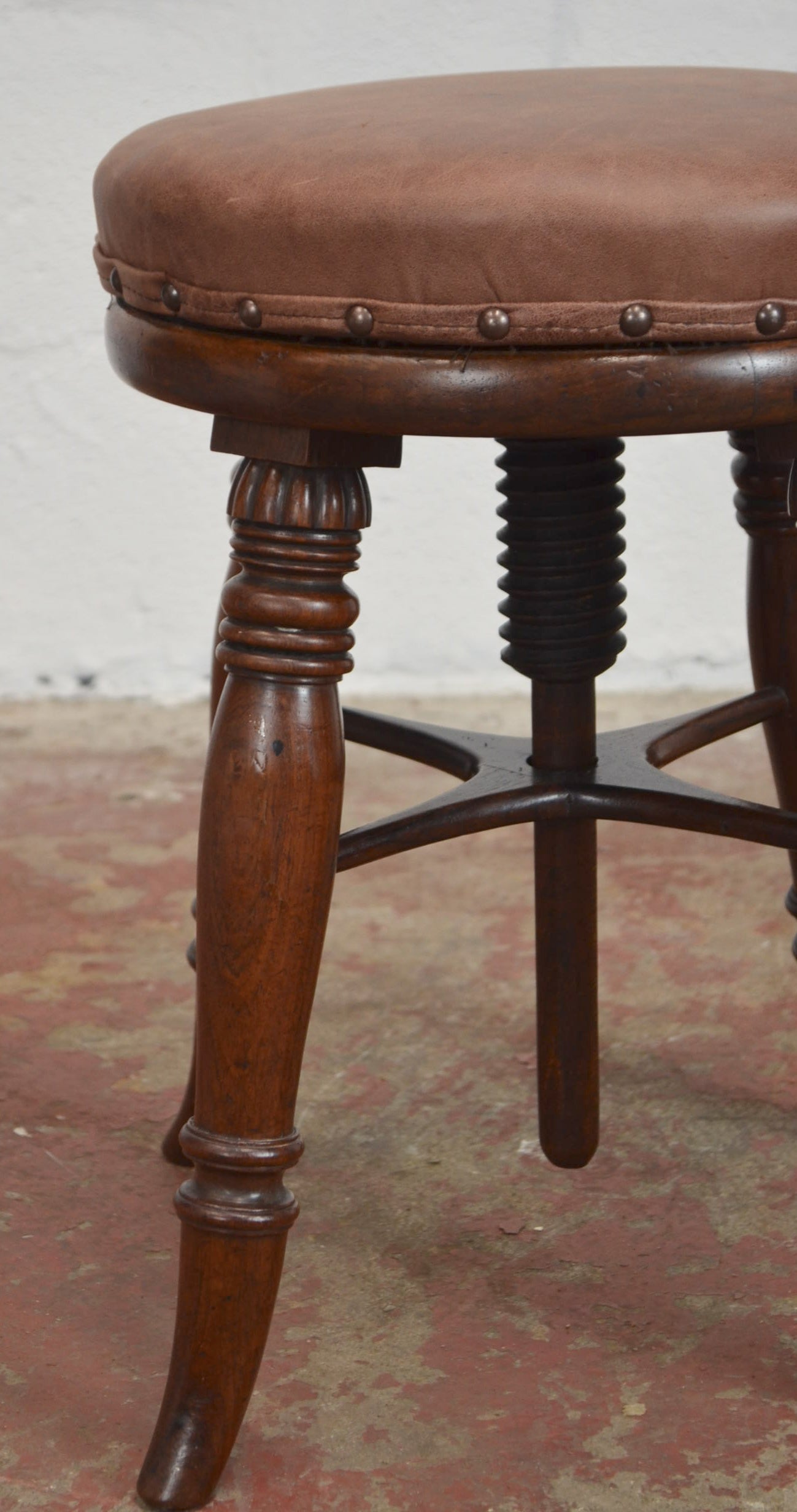A Victorian Adjustable Piano Stool