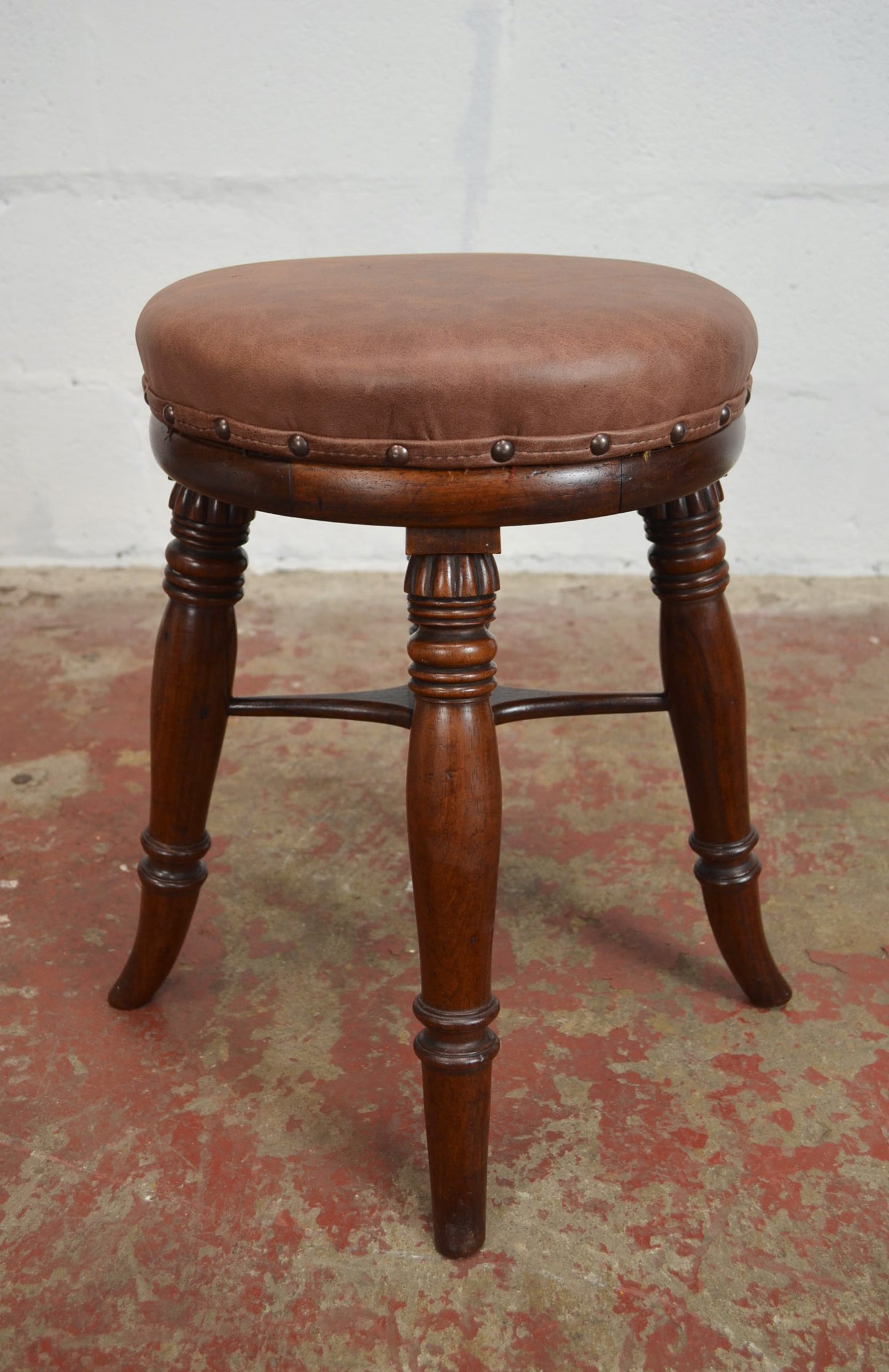 A Victorian Adjustable Piano Stool