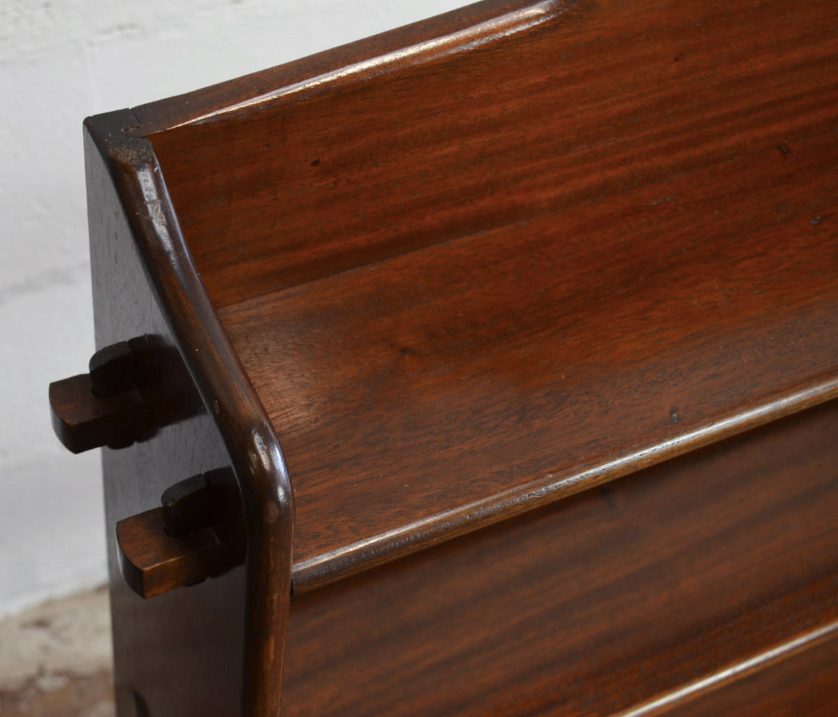 Arts & Crafts Inspired Mahogany Open Bookcase
