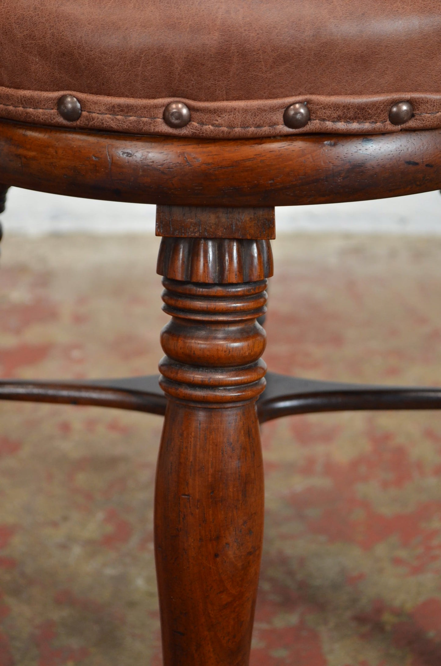 A Victorian Adjustable Piano Stool