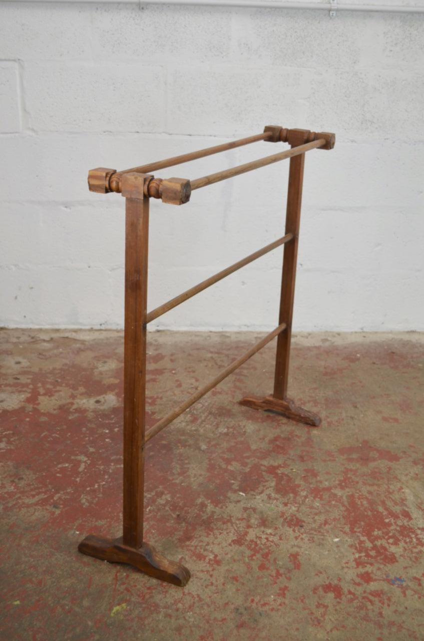 Antique Pine Towel / Clothes Stand Rail