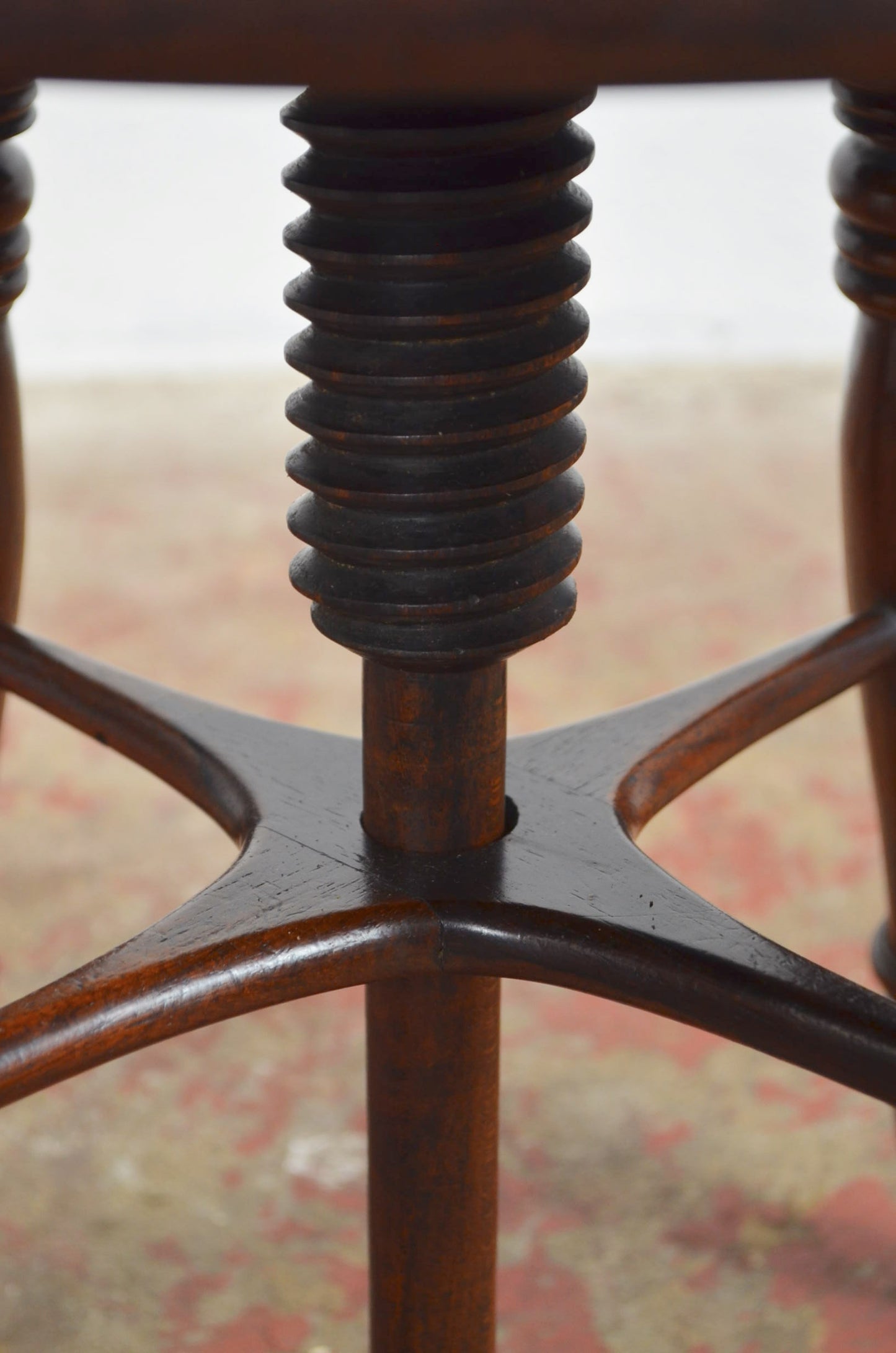 A Victorian Adjustable Piano Stool