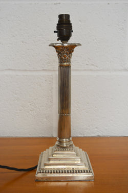 Victorian Silver Table Lamp