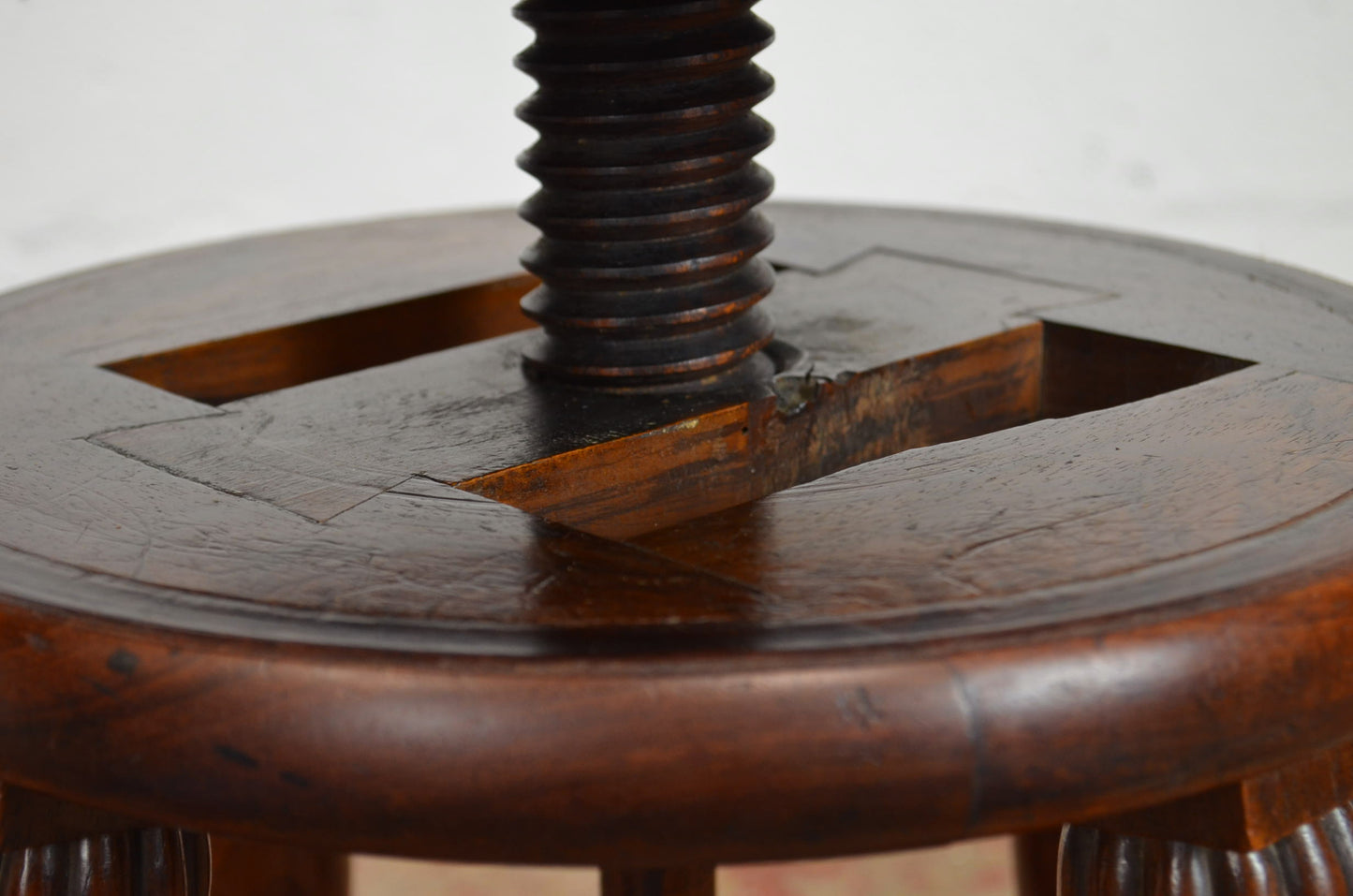 A Victorian Adjustable Piano Stool