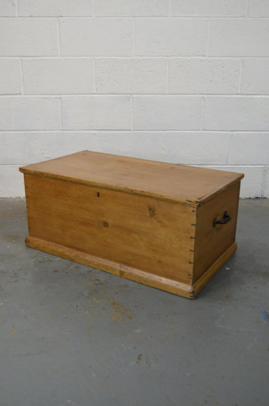 Victorian Stripped Pine Blanket Box