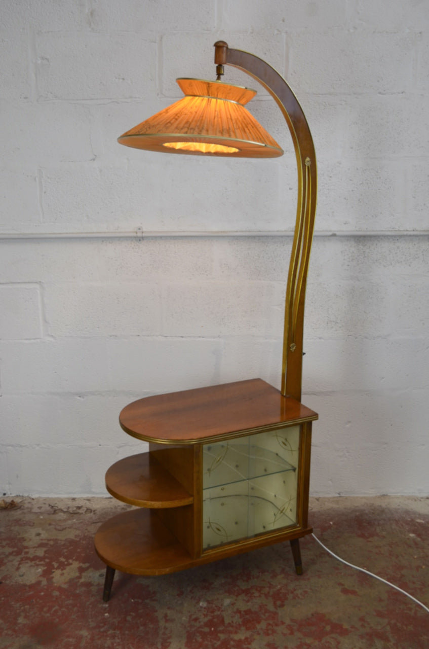 Vintage Drinks Cabinet & Standard/Floor Lamp