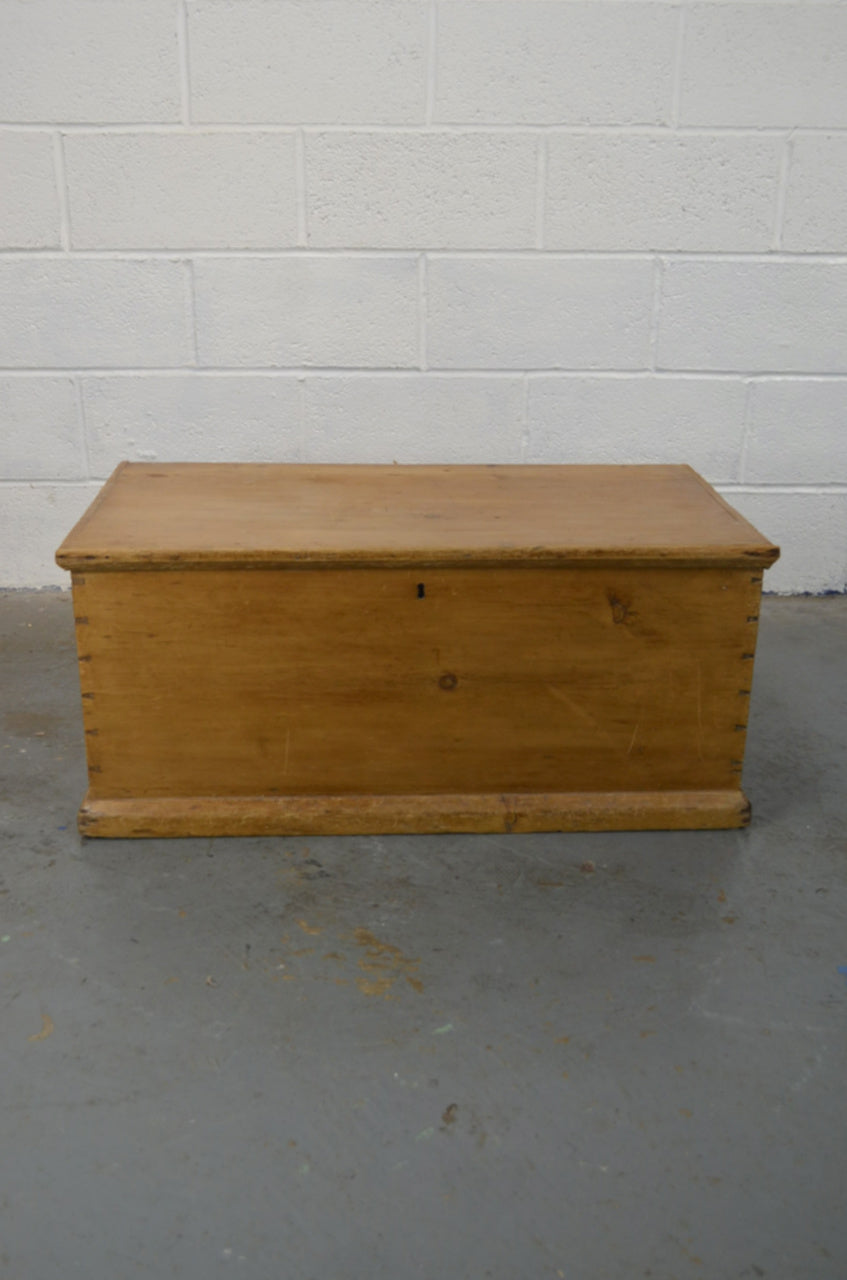 Victorian Stripped Pine Blanket Box