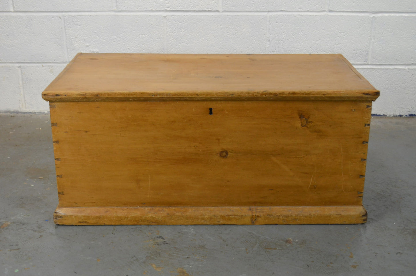 Victorian Stripped Pine Blanket Box