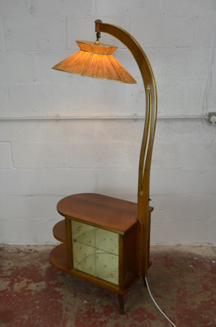 Vintage Drinks Cabinet & Standard/Floor Lamp