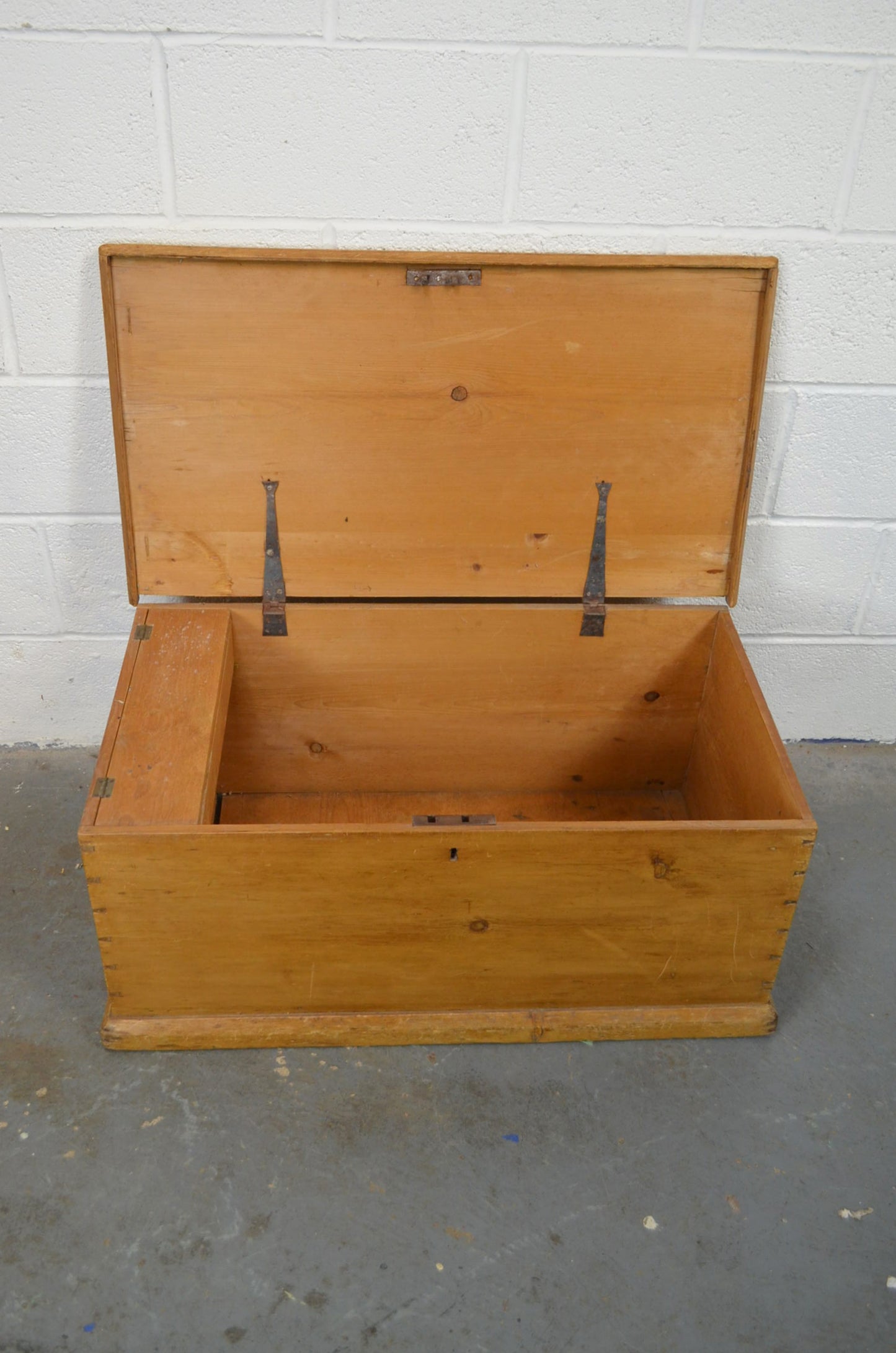 Victorian Stripped Pine Blanket Box