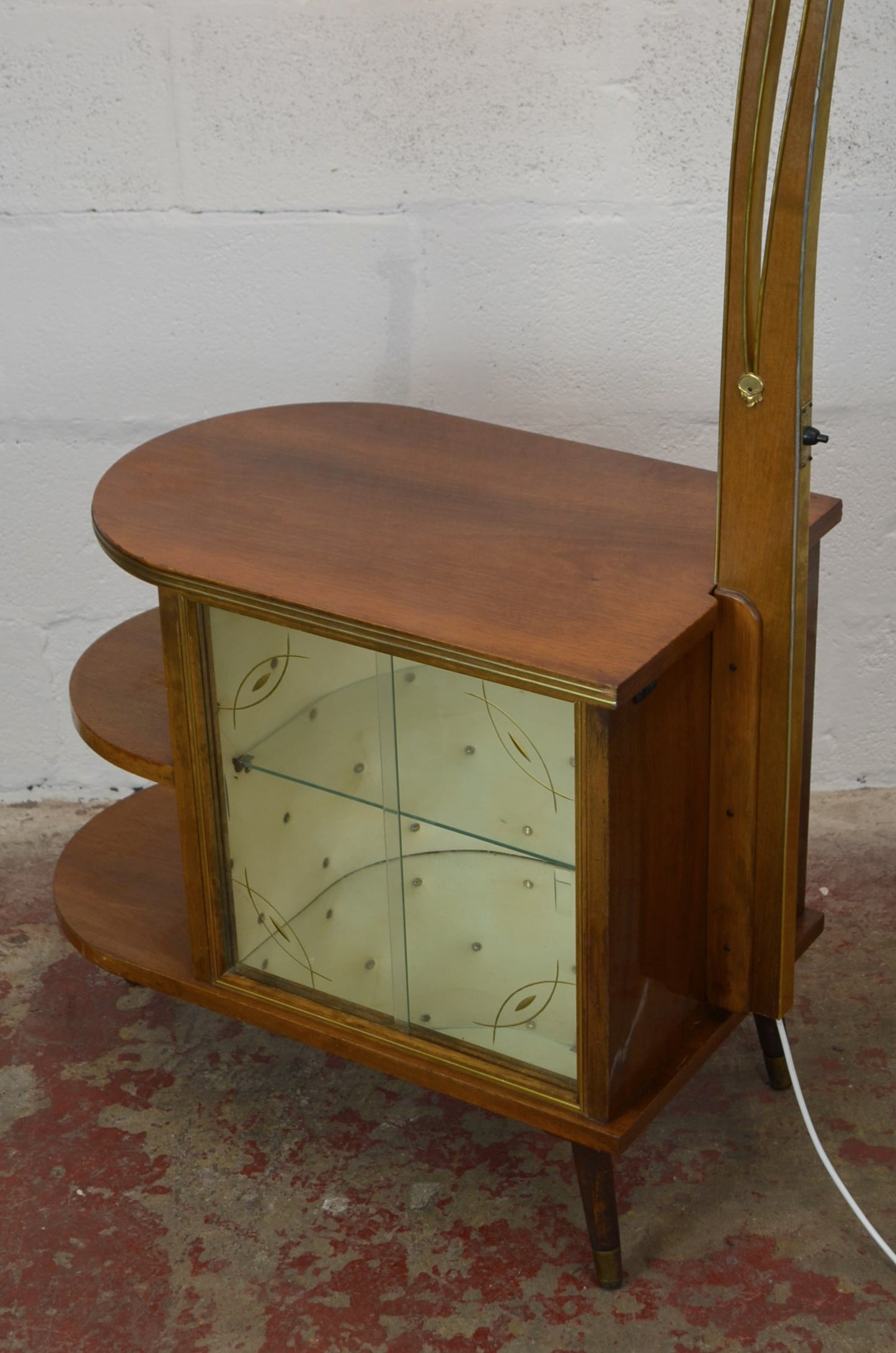 Vintage Drinks Cabinet & Standard/Floor Lamp