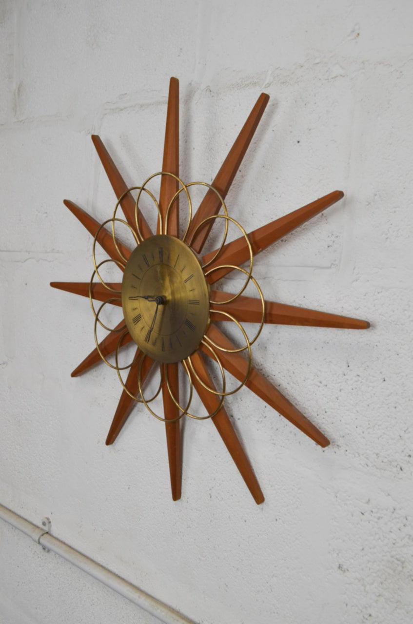 Vintage Paico Sunburst Wall Clock
