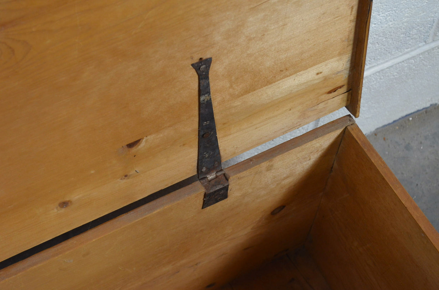 Victorian Stripped Pine Blanket Box