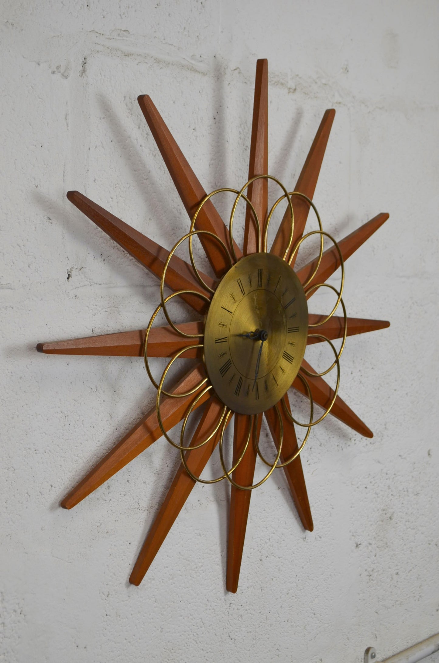 Vintage Paico Sunburst Wall Clock